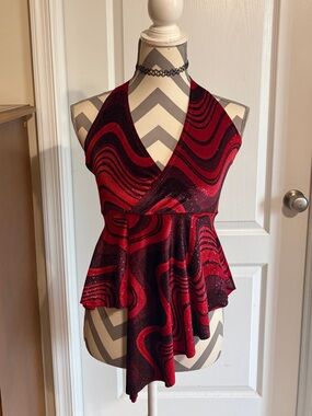 Y2K Club Tank Halter Babydoll Sparkle Size Small